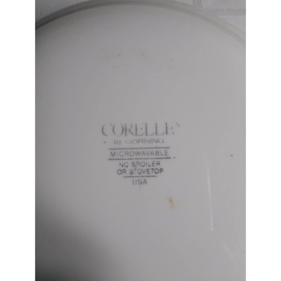 Vintage Corelle "forever yours" sky blue and pink rimmed serving bowl - Picture 6 of 6